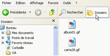 l'explorateur Windows dans la partie gauche de la fentre