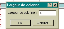 Dialogue largeur de colonnes